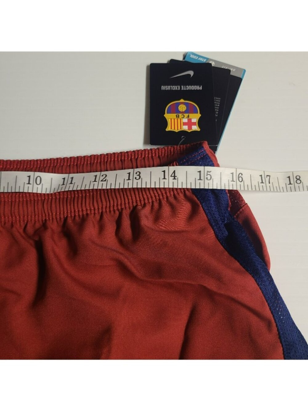 Football shorts soccer FC Barcelona Home  Nike jersey Barca Burgundy L - Picture 9 of 12